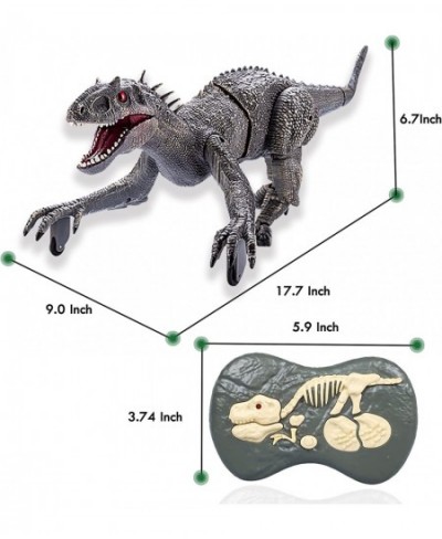 8 Channels Remote Control Dinosaur Toys Big Electric RC Walking Dinosaur Robot Toy w/ Water Mist Flashing Light Roaring Power...