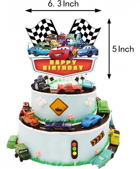 Cars Lightning McQueen Cake Topper and Cup Cake Topper for Kids Birthday Race Car Themed Cake Decorations $16.38 - Kids' Part...