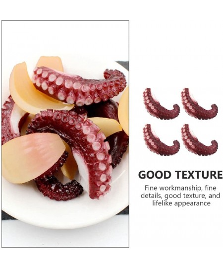 4pcs Simulated Octopus Model PVC Tentacle Squid Octopus Puppets Dark Red $28.41 - Finger Puppets