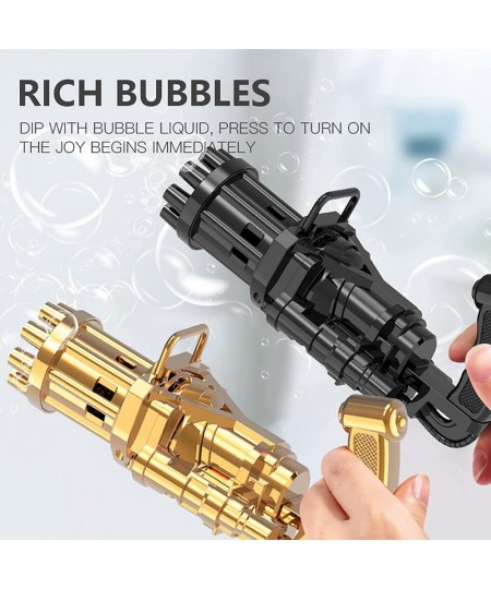 Bubble Machine Machine Gun Bubble Blower 8-Holes Huge Amount Bubble Maker Toys Gift for Boys and Girls Summer Outdoor Activit...