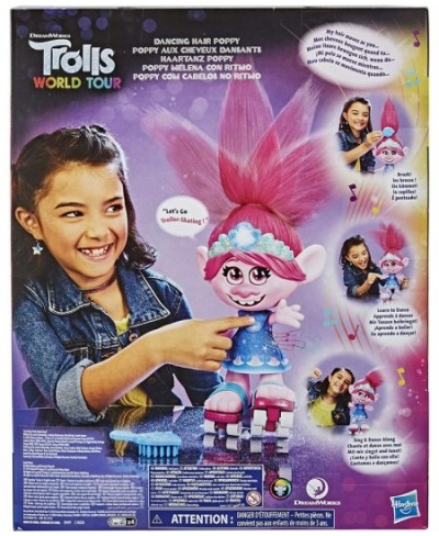 DreamWorks World Tour Dancing Hair Poppy Interactive Talking Singing Doll with Moving Hair Toy for Girls and Boys 4 Years and...