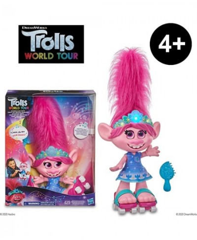 DreamWorks World Tour Dancing Hair Poppy Interactive Talking Singing Doll with Moving Hair Toy for Girls and Boys 4 Years and...