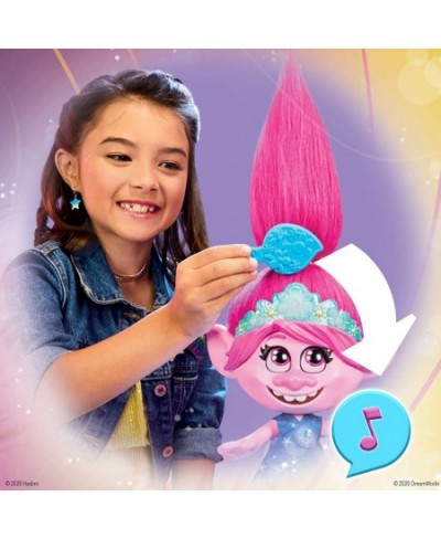 DreamWorks World Tour Dancing Hair Poppy Interactive Talking Singing Doll with Moving Hair Toy for Girls and Boys 4 Years and...