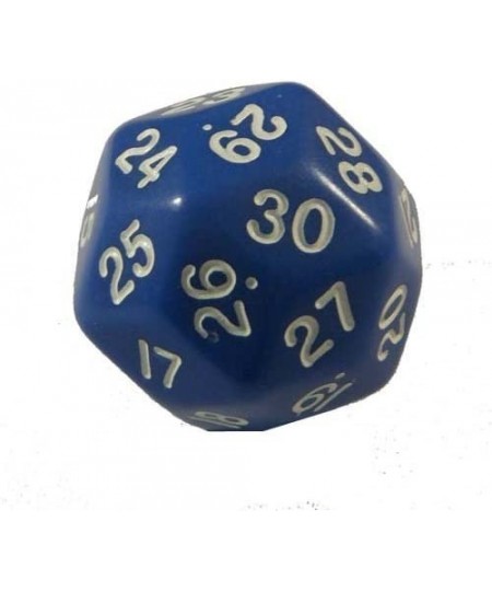 Blue Opaque Triantakohedron 30 Sided Dice 1 ea $14.38 - Game Accessories