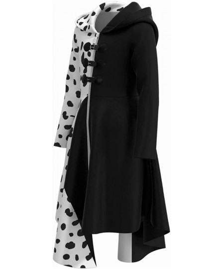 Kids Girls Black White Costume Jacket Halloween Cosplay Coat Cloak $31.16 - Kids' Costumes