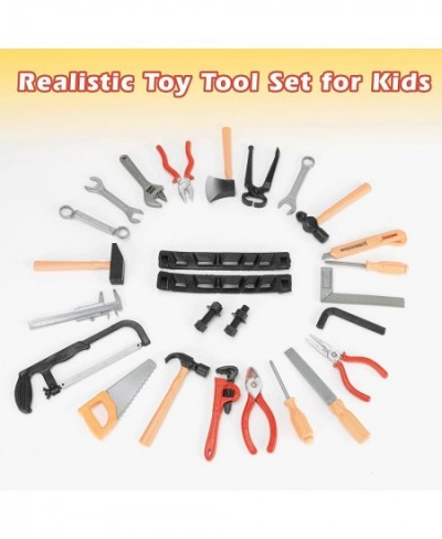 28 Pcs Kids Toy Tool Set Construction Party Supplies Plastic Pretend Play Accessory for Boys with Screwdrivers Pliers Axes Sa...