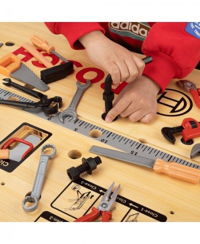 28 Pcs Kids Toy Tool Set Construction Party Supplies Plastic Pretend Play Accessory for Boys with Screwdrivers Pliers Axes Sa...