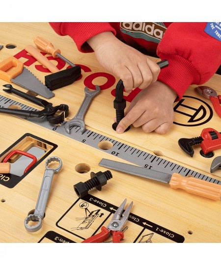 28 Pcs Kids Toy Tool Set Construction Party Supplies Plastic Pretend Play Accessory for Boys with Screwdrivers Pliers Axes Sa...