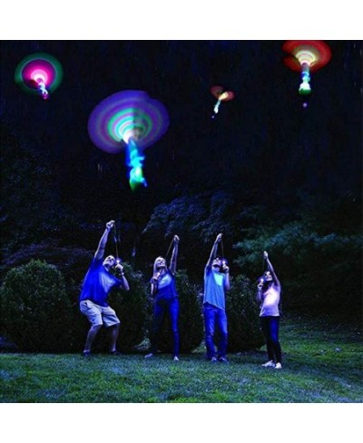 Rocket Slingshot Flying Toys with Led Lights - 12 Pcs Slingshot Toy for Kids Summer Outdoor Game LED Slingshot with 12Pcs Lau...