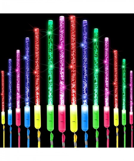 Light up Wand Led Glow Wand Glow Sticks Acrylic Bubble Glow Stick Wands Colorful Flashing Glow in the Dark Wands Glow Sticks ...