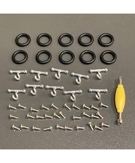 EBCO 50Pcs T Hooks+50Pcs O-Rings +120Pcs Screws+2Pcs Spanner Repair Part Set for 3.75” G.i Joe Action Figure Replacement Acce...