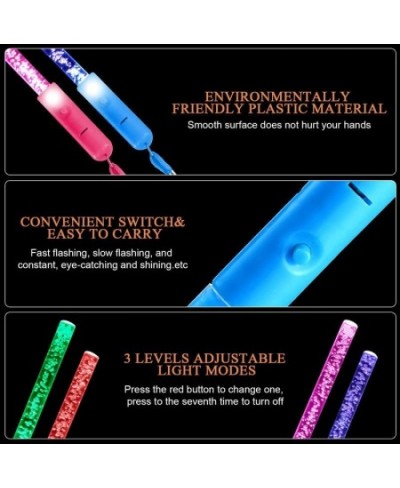 Light up Wand Led Glow Wand Glow Sticks Acrylic Bubble Glow Stick Wands Colorful Flashing Glow in the Dark Wands Glow Sticks ...