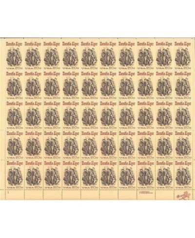 US Stamp - 1982 Horatio Alger - 50 Stamp Sheet - Scott 2010 $25.64 - Collectibles Display & Storage