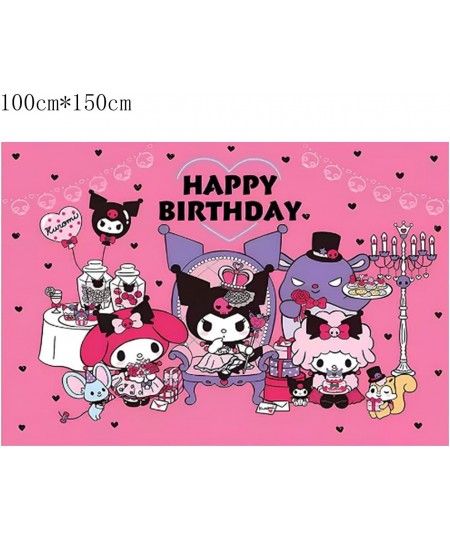 119 kawaii cute anime themed birthday party decorations pink cartoon party girls and boys including backgrounds cloth banners...