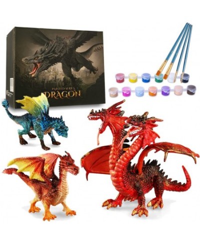 Kids Crafts DIY 3D Dragon Painting Toys with 13 Color Educational Toy Painting Set Paint Your Own Gift Art and Craft Kit for ...