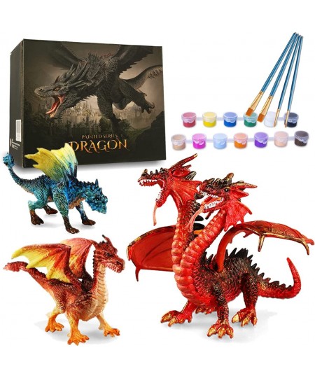 Kids Crafts DIY 3D Dragon Painting Toys with 13 Color Educational Toy Painting Set Paint Your Own Gift Art and Craft Kit for ...