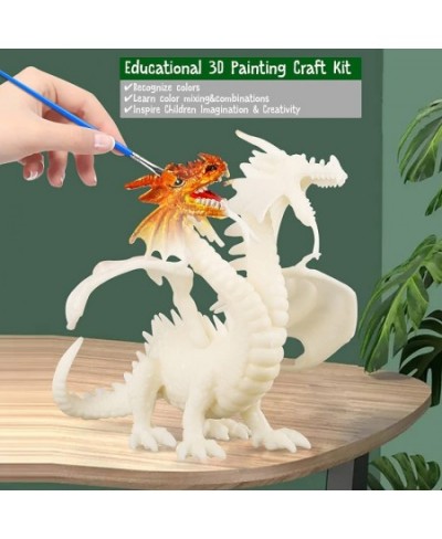 Kids Crafts DIY 3D Dragon Painting Toys with 13 Color Educational Toy Painting Set Paint Your Own Gift Art and Craft Kit for ...