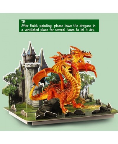 Kids Crafts DIY 3D Dragon Painting Toys with 13 Color Educational Toy Painting Set Paint Your Own Gift Art and Craft Kit for ...