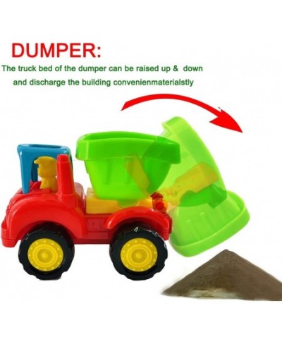 Push and Go Friction Powered Car Toys Set Cartoon Construction Vehicles Bulldozer Tractor Cement Mixer Dump Truck for 3 4 5 6...