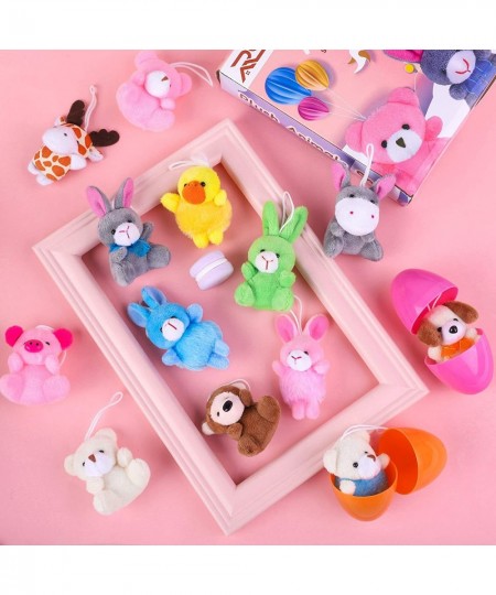 32 Pack Mini Plush Animals Toys Set Jungle Animal Plush Toys Stuffed Animals Set for Easter Hunts Basket Stuffers Easter Part...