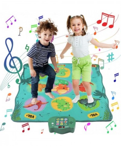 Dance Mat for Kids Dinosaur Musical Toy Gifts for Boys Girls-Including 3 Challenge Levels Dance Pad with LED Lights Adjustabl...