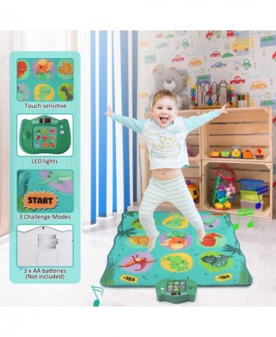 Dance Mat for Kids Dinosaur Musical Toy Gifts for Boys Girls-Including 3 Challenge Levels Dance Pad with LED Lights Adjustabl...