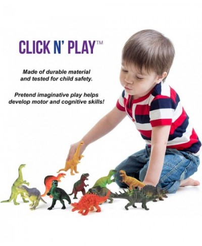 Click N’ Play Dinosaur Figure Toys Jumbo 7” Inch Dinosaur Playset for Kids & Toddlers Realistic Looking Dino Toy Set Gift for...