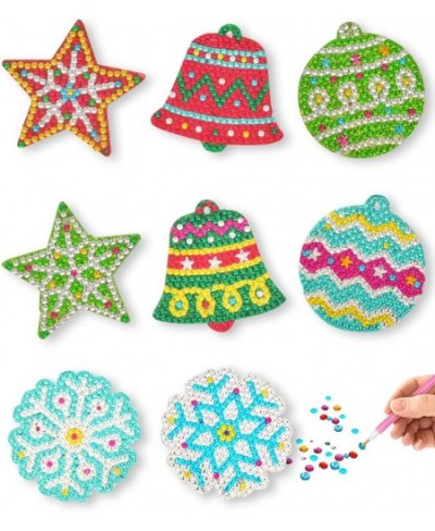 DIY Magnet & Diamond Art Christmas Ornaments for Kids Set - Makes 8pcs - Christmas Crafts for Kids - Diamond Painting Kits fo...