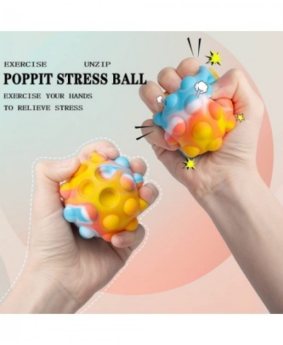 Pop- It-Fidget-Toy Stress Balls for Adults Kids 3D Silicone Sensory Toys Pop It Ball Hand Exercise Tool Sensory Fingertip Toy...