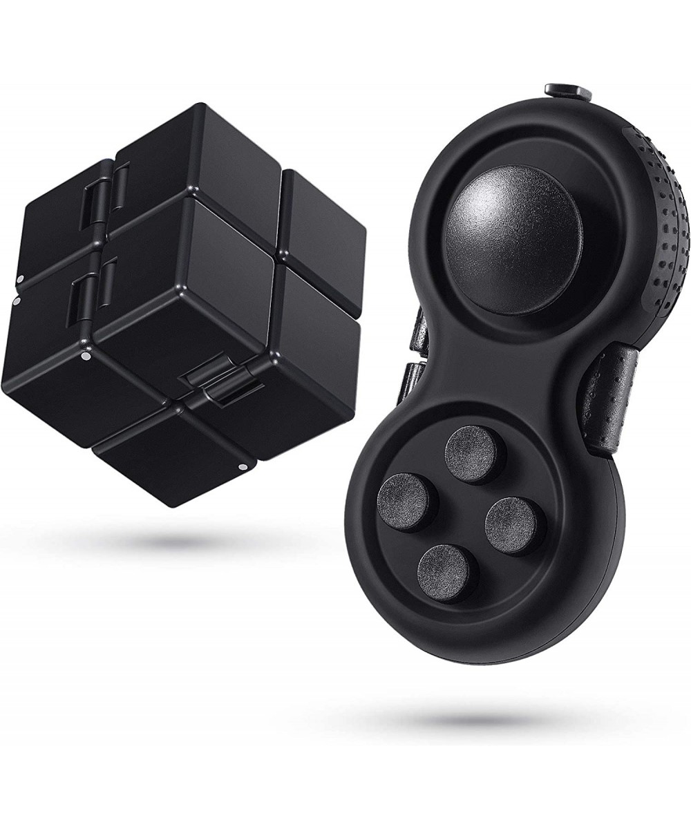 2 Pieces Mini Fidget Toy Set Include Cube Handheld Fidget Toy Cube Cam Fidget Controller Pad Anxiety and Stress Relief Fidget...