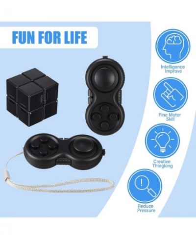 2 Pieces Mini Fidget Toy Set Include Cube Handheld Fidget Toy Cube Cam Fidget Controller Pad Anxiety and Stress Relief Fidget...