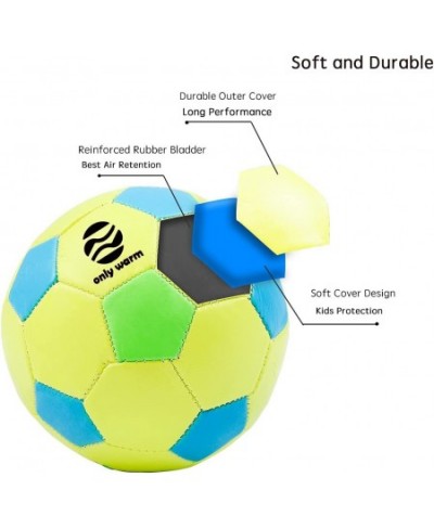 Size 3 Soccer Ball for Boys Girls Toddler Baby Kids with Needle Pump Soccer Bag Yellow $27.99 - Toy Sports Products