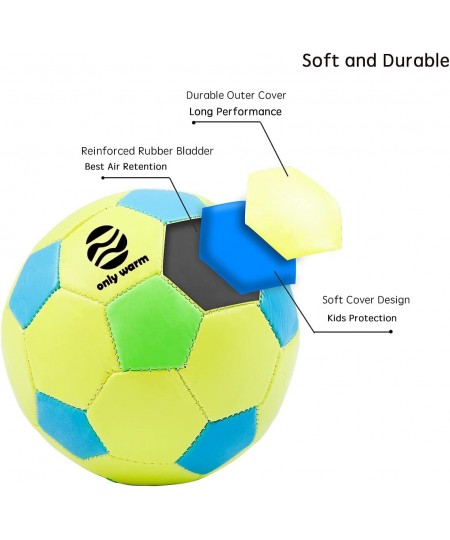 Size 3 Soccer Ball for Boys Girls Toddler Baby Kids with Needle Pump Soccer Bag Yellow $27.99 - Toy Sports Products