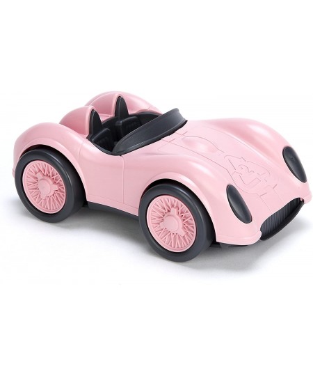 Race Car Pink - Pretend Play Motor Skills Kids Toy Vehicle. No BPA phthalates PVC. Dishwasher Safe Recycled Plastic Made in U...