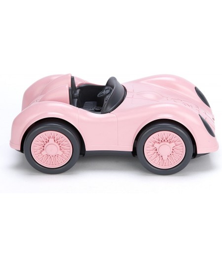 Race Car Pink - Pretend Play Motor Skills Kids Toy Vehicle. No BPA phthalates PVC. Dishwasher Safe Recycled Plastic Made in U...