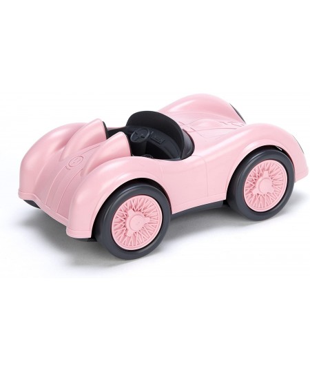 Race Car Pink - Pretend Play Motor Skills Kids Toy Vehicle. No BPA phthalates PVC. Dishwasher Safe Recycled Plastic Made in U...