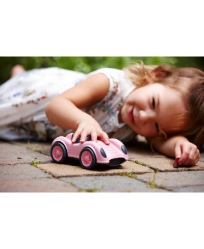 Race Car Pink - Pretend Play Motor Skills Kids Toy Vehicle. No BPA phthalates PVC. Dishwasher Safe Recycled Plastic Made in U...