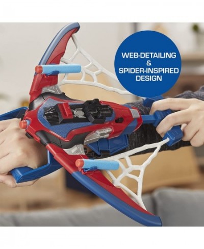 Marvel Web Shots Spiderbolt NERF Powered Blaster Toy Fires Darts Includes 3 Darts and Instructions for Kids Ages 5 and Up (Am...