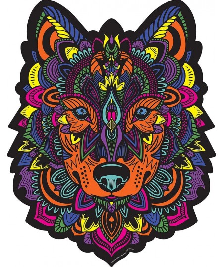 Hidden Shapes - Wolf - Jigsaw Puzzle for Adults - 300 Pieces - Hand Drawn- 75 Unique Hidden Shapes - Great Gift for All Puzzl...