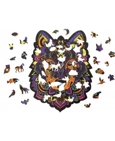 Hidden Shapes - Wolf - Jigsaw Puzzle for Adults - 300 Pieces - Hand Drawn- 75 Unique Hidden Shapes - Great Gift for All Puzzl...