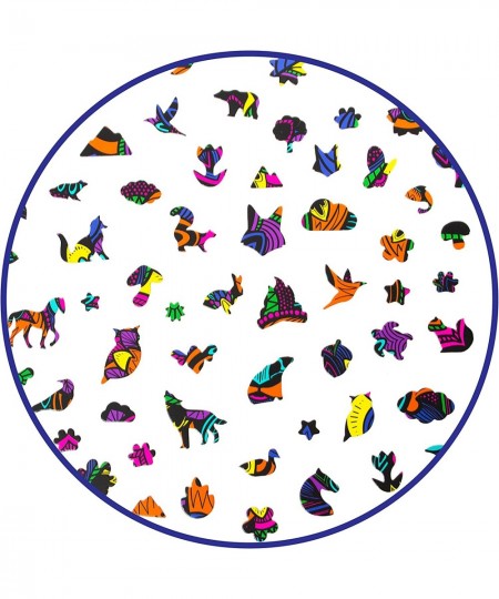 Hidden Shapes - Wolf - Jigsaw Puzzle for Adults - 300 Pieces - Hand Drawn- 75 Unique Hidden Shapes - Great Gift for All Puzzl...