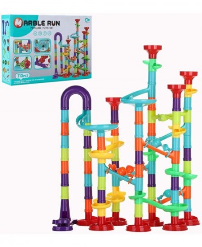 Marble Run Set for Kids 113pcs Marble Track Building Games 83 Marbulous Pieces 30 Glass Marble Colorful Marble Maze Race Trac...