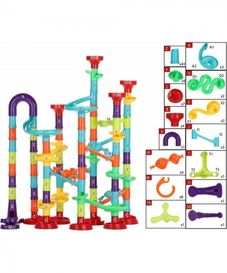 Marble Run Set for Kids 113pcs Marble Track Building Games 83 Marbulous Pieces 30 Glass Marble Colorful Marble Maze Race Trac...