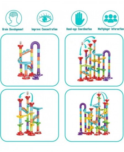 Marble Run Set for Kids 113pcs Marble Track Building Games 83 Marbulous Pieces 30 Glass Marble Colorful Marble Maze Race Trac...