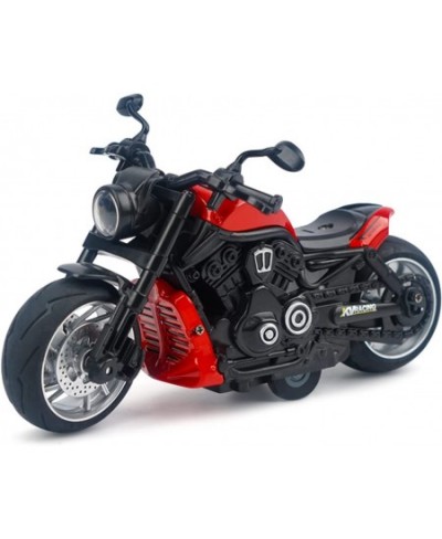 Pull Back Motorcycle Toys - Toy Motorcycle with Flashing Light up and Sounds for Aged 3+ Kids Christmas Birthday Gifts. (Red)...