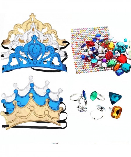 DIY Party Crowns Foam Kids Tiaras Make Your Own Crowns with Jewel Stickers Party Favors for Kids Pack of 6 $24.07 - Kids' Par...