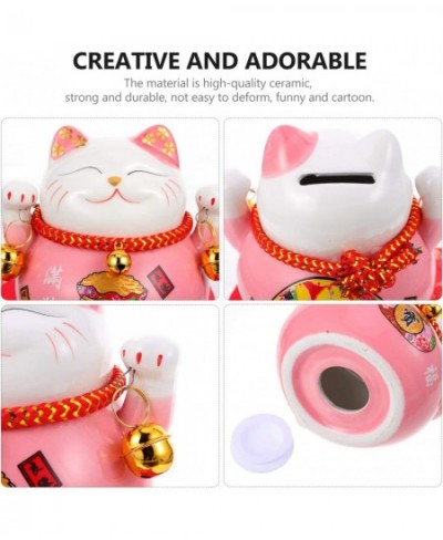 Lucky Cat Money Bank Feng Shui Maneki Neko Lucky Cat Coin Bank Ceramic Lucky Cat Piggy Bank Porcelain Money Change Pot Feng S...