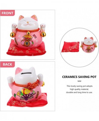 Lucky Cat Money Bank Feng Shui Maneki Neko Lucky Cat Coin Bank Ceramic Lucky Cat Piggy Bank Porcelain Money Change Pot Feng S...