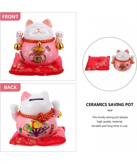 Lucky Cat Money Bank Feng Shui Maneki Neko Lucky Cat Coin Bank Ceramic Lucky Cat Piggy Bank Porcelain Money Change Pot Feng S...