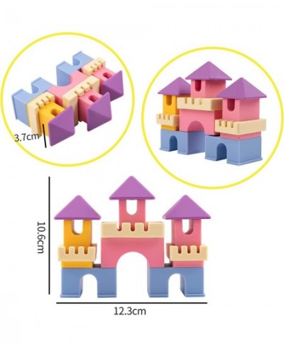 Silicone Stacking Blocks 12 PCS Baby Soft Castle Building Blocks - Montessori Kids Stacking & Nesting Toys for Babies 6 Month...